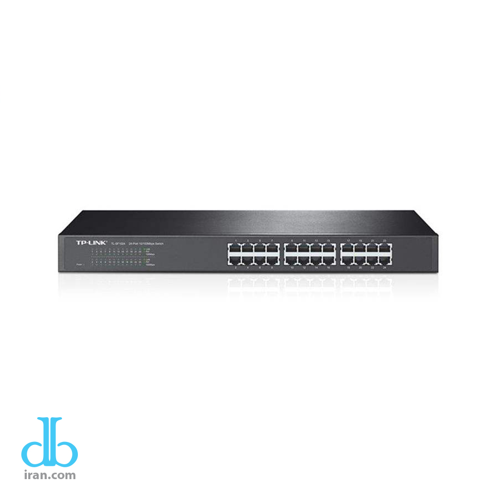 سوییچ 24 پورت مگابیتی و رکمونت تی پی لینک مدل TL SF1024
