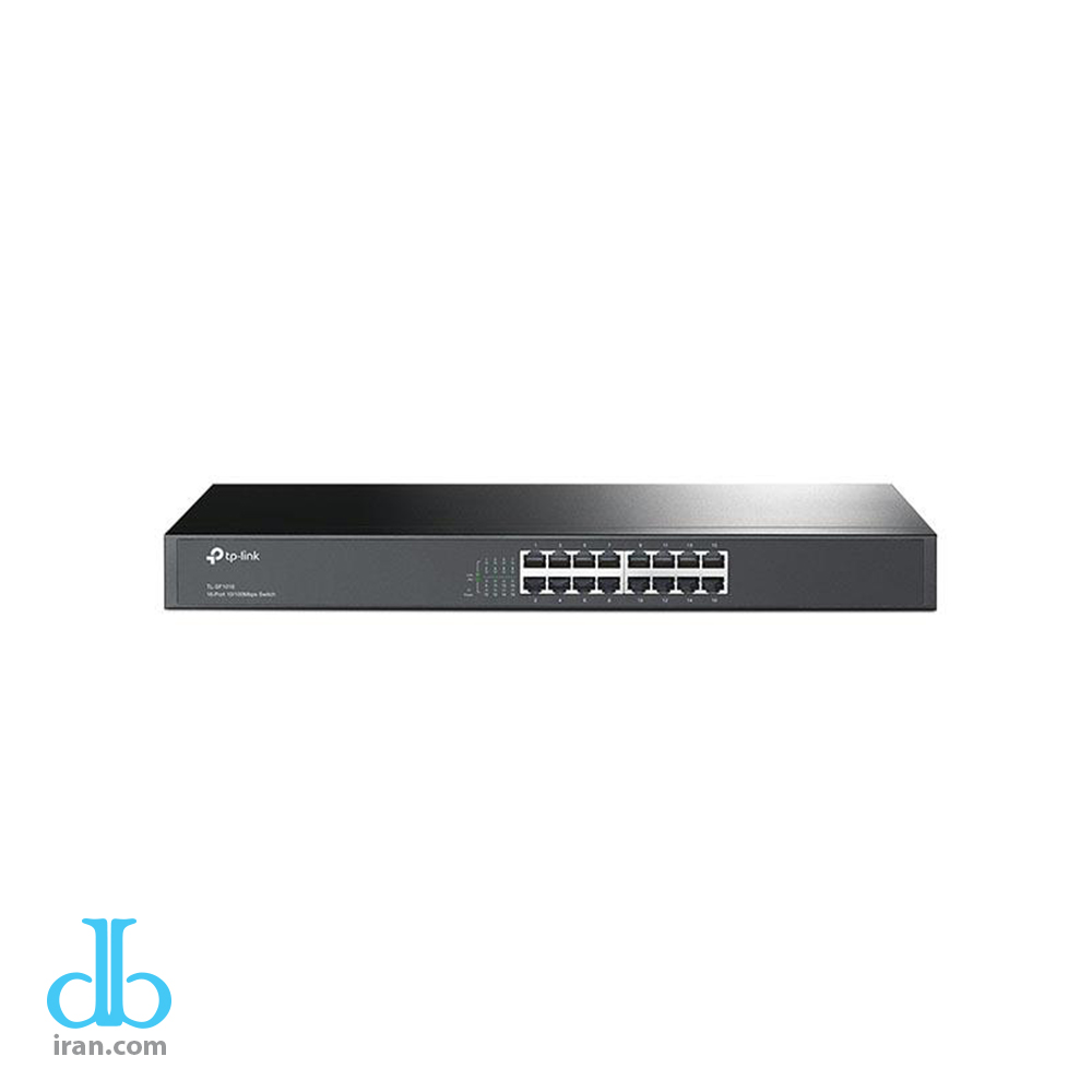 سوییچ 16 پورت مگابیتی و رکمونت تی پی لینک مدل TL SF1016