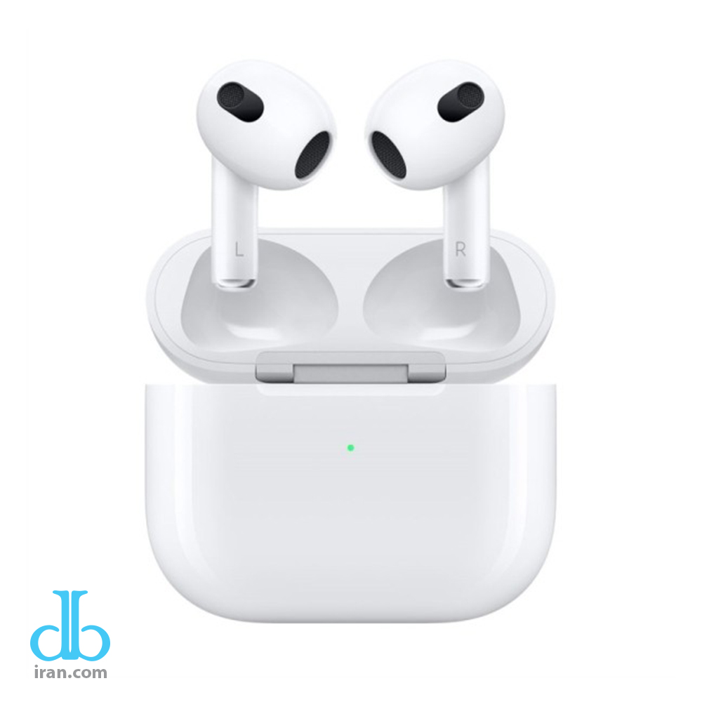 هدفون بی سیم اپل مدل AirPods 3 همراه با محفظه شارژ