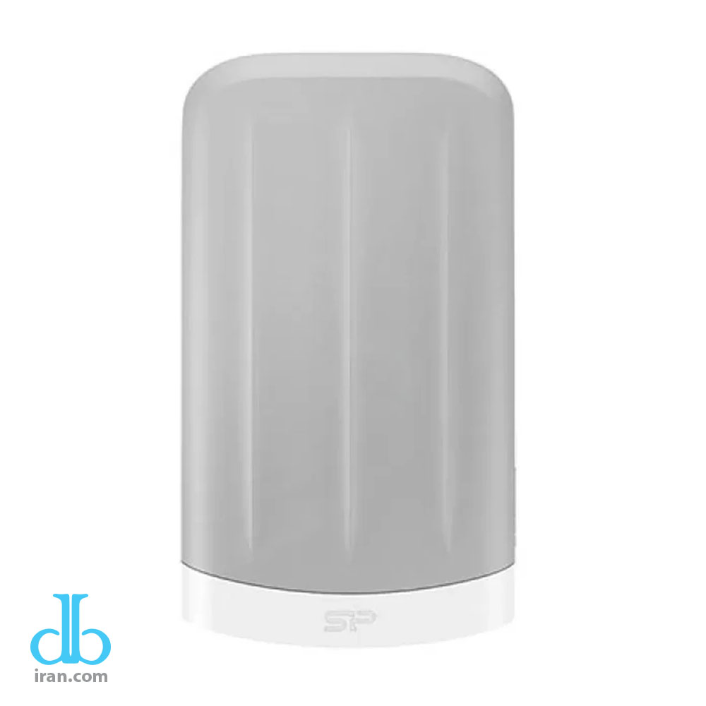 هارد اکسترنال سیلیکون پاور مدل Armor A65 ظرفیت 1 ترابایت رنگ سفید نقره ایی