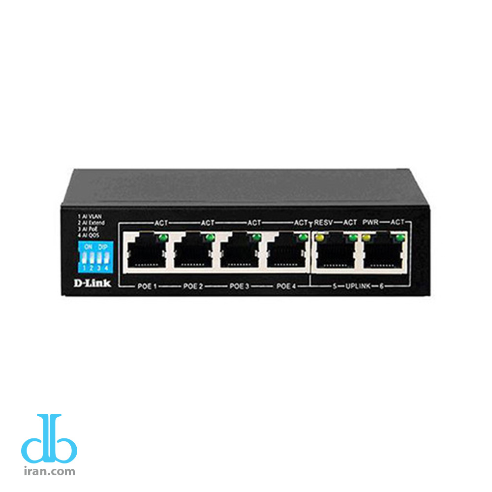 سوییچ 6 پورت دی لینک مدل DGS F1006P E