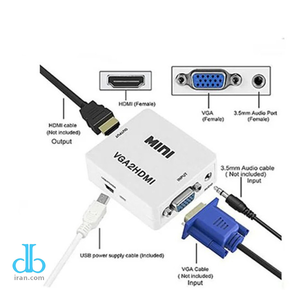 مبدل HDMI به VGA ونتولینک