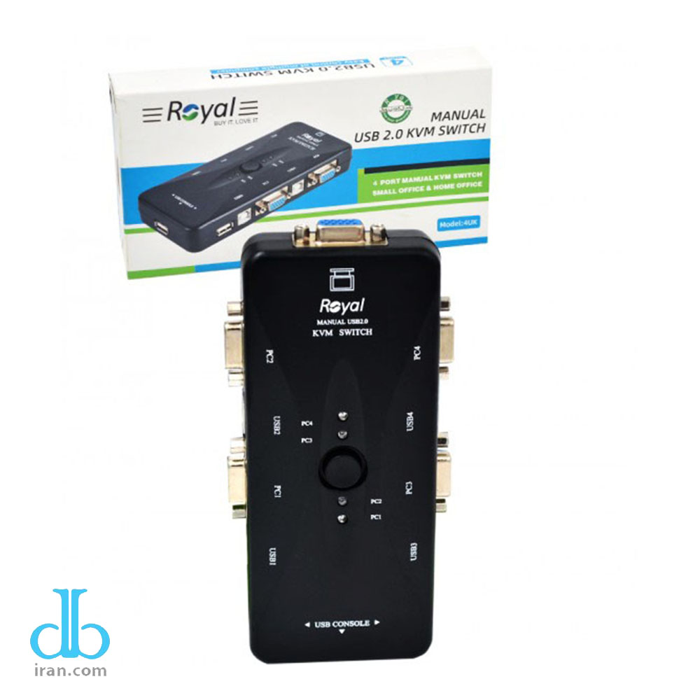 سوئیچ 1 به 4 رویال مدل KVM 4UK