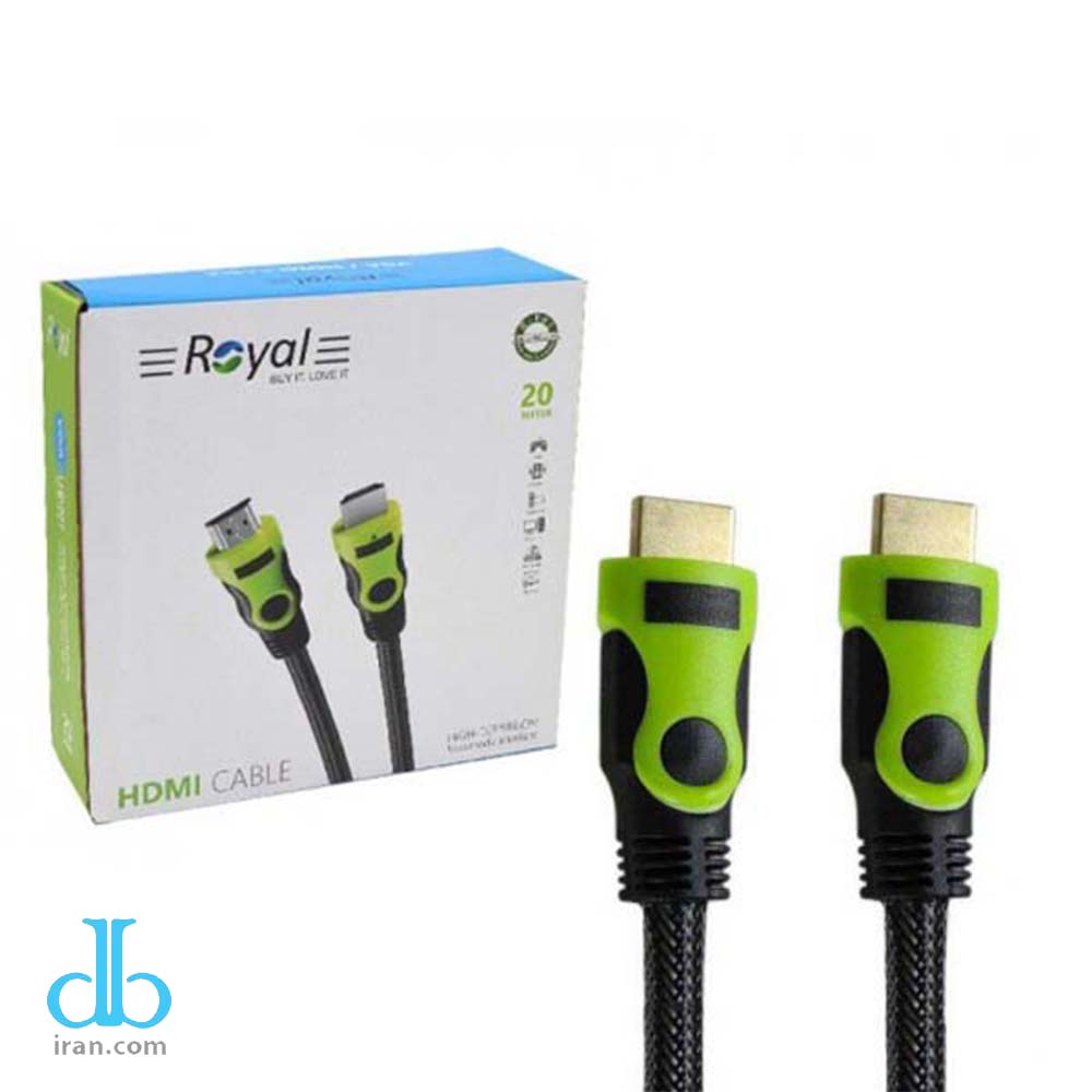 کابل 20 متری HDMI رویال پک کارتنی