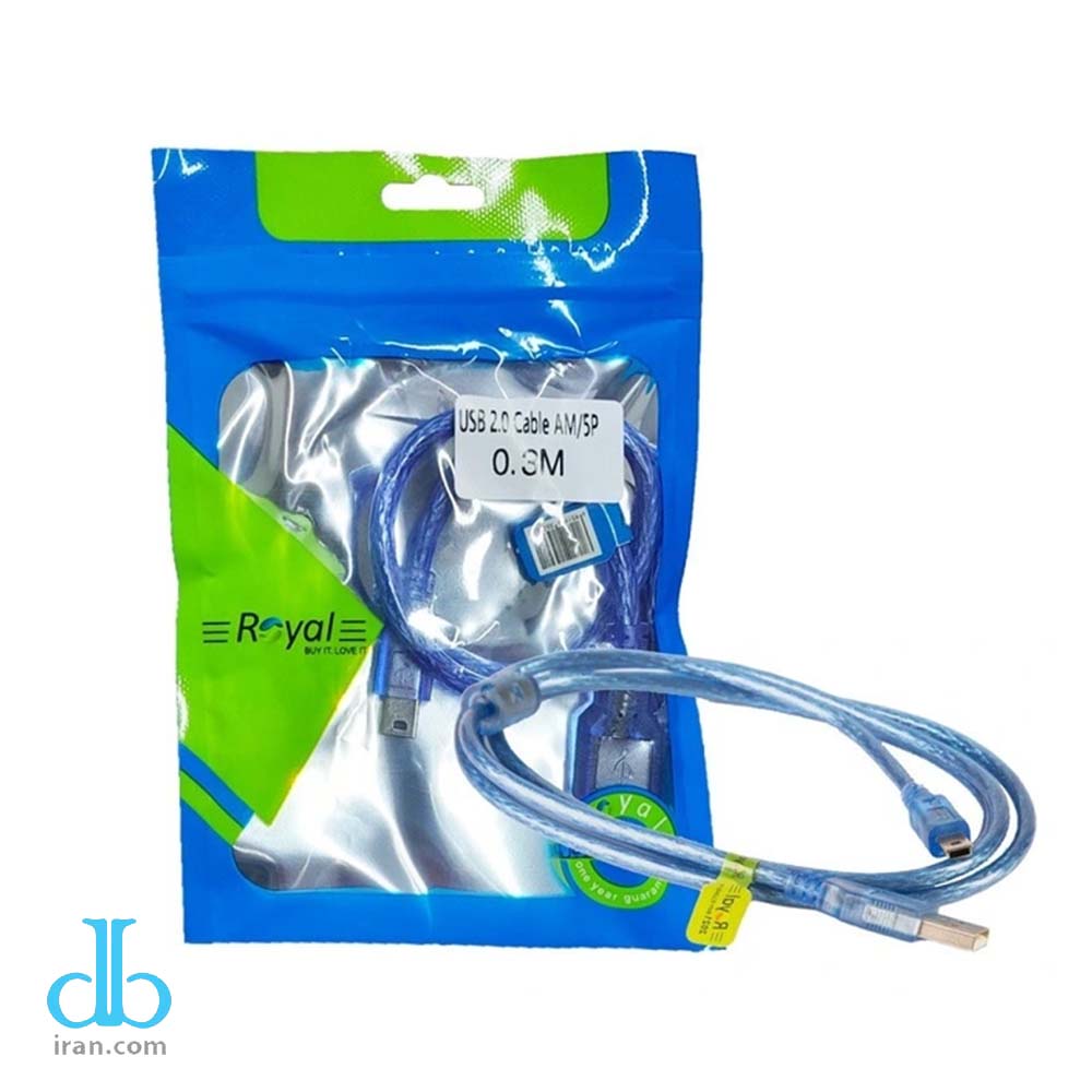 کابل دوربین رویال 0.3 متر usb2 am5p