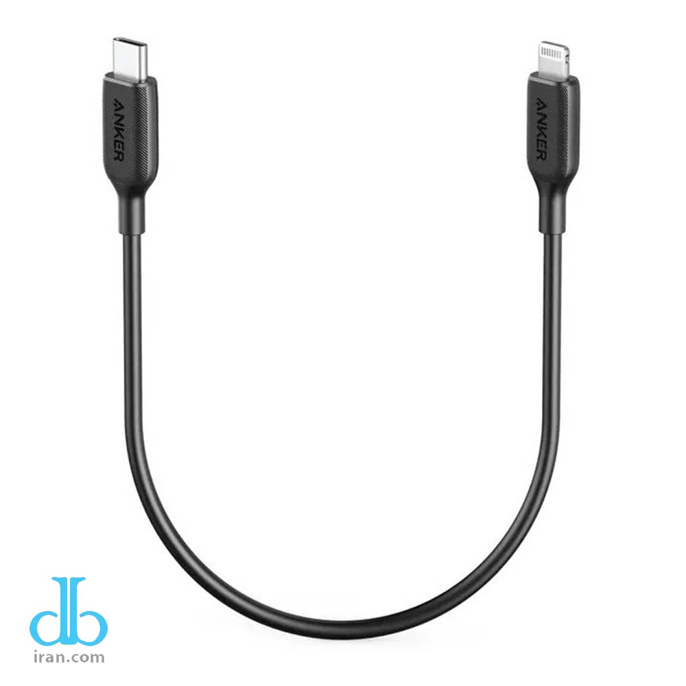 کابل ۳۰ سانتی‌متری USB C به Lightning انکر مدل A8831H11 مشکی