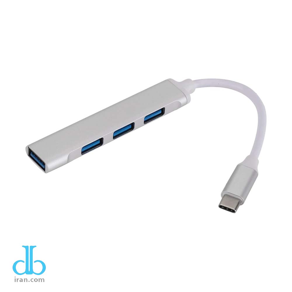 هاب C809 TypeC USB3.0 4Port سفید