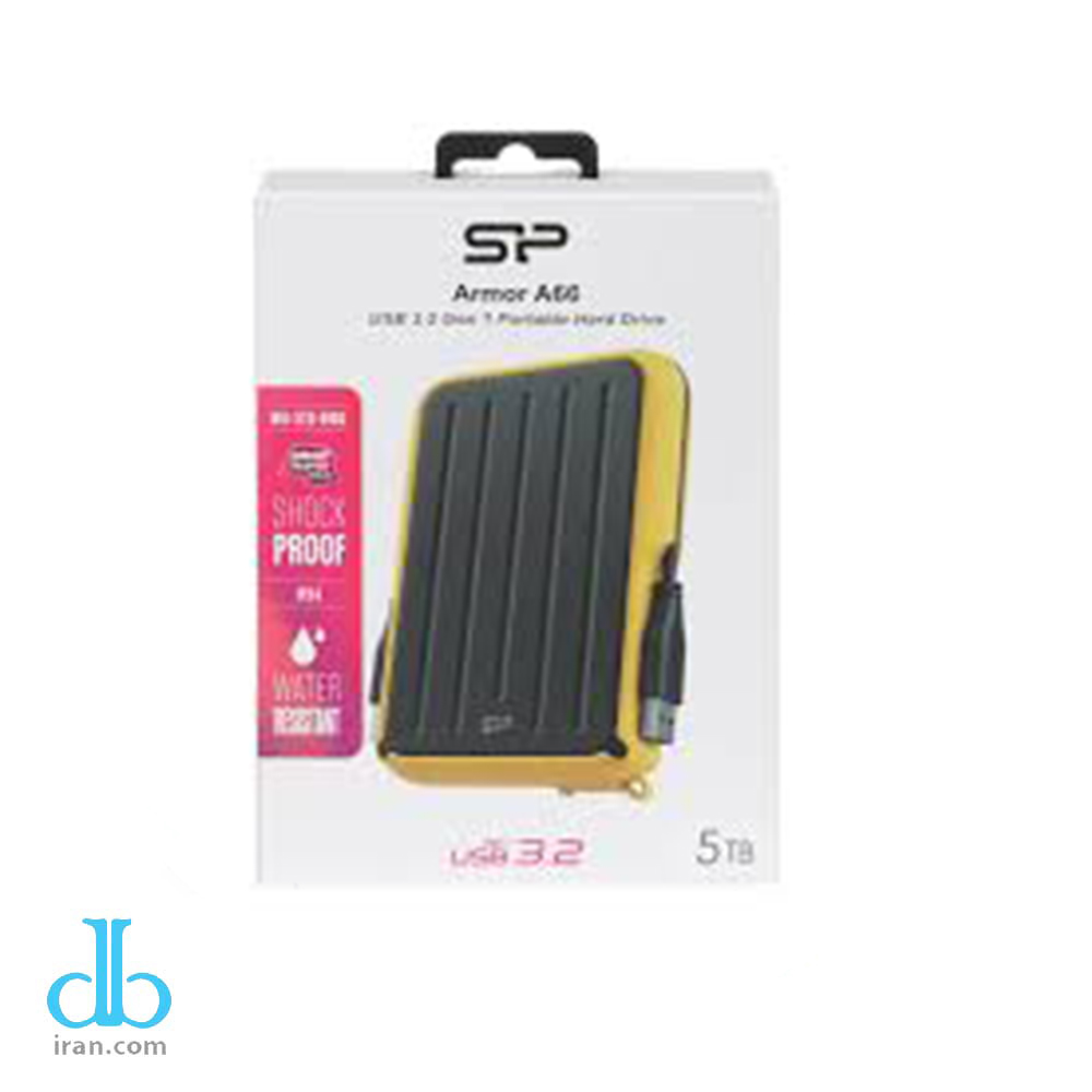 هارد دیسک اکسترنال سیلیکون پاور مدل Armor A66 ظرفیت 1 ترابایت مشکی زرد