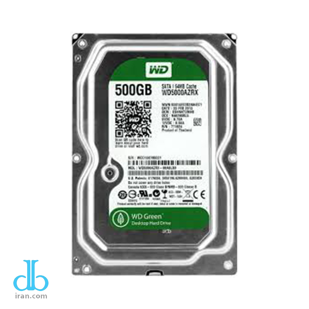 هارد دیسک اینترنال وسترن دیجیتال سری سبز ظرفیت 500 گیگابایت