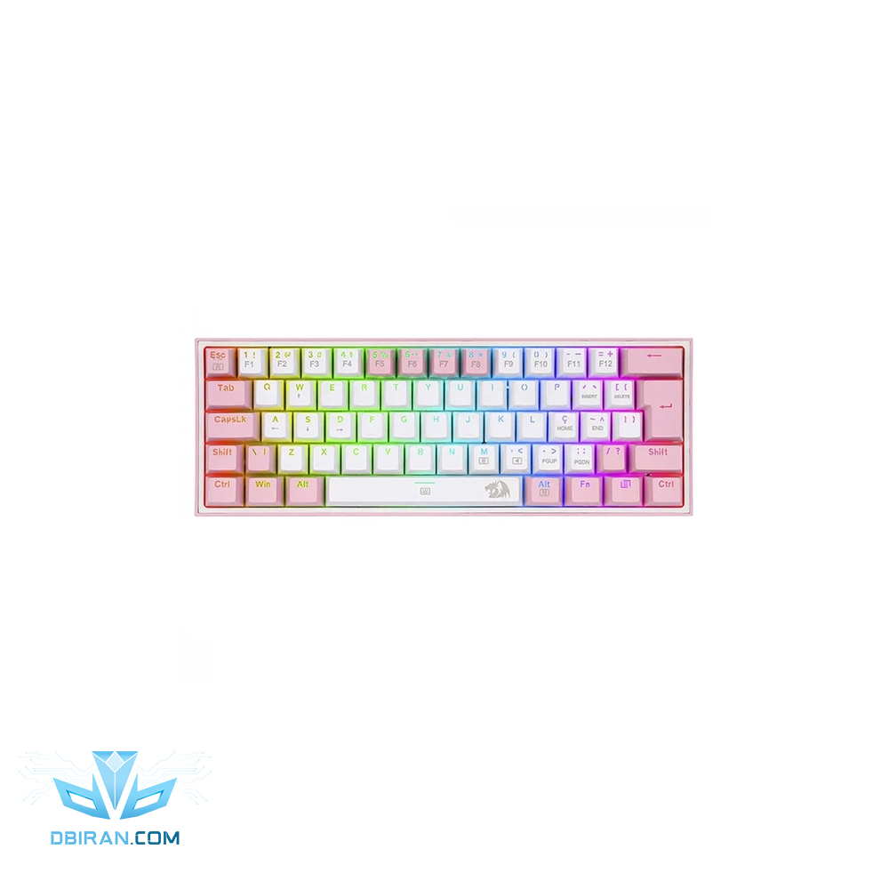کیبورد گیمینگ ردراگون مدل K617 Fizz pink
