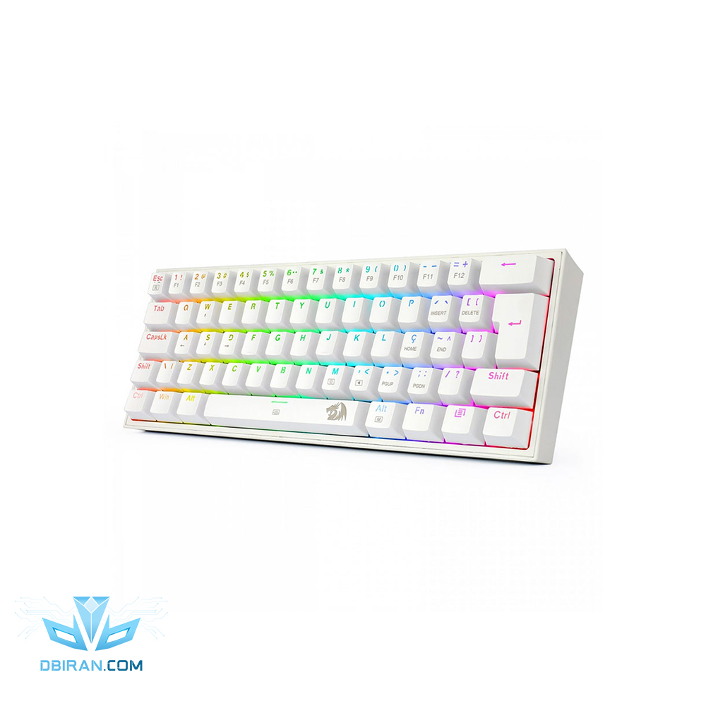 کیبورد گیمینگ ردراگون keyboard Redragon K617 Fizz White Gaming