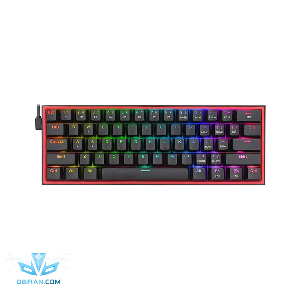 کیبورد گیمینگ ردراگون keyboard Redragon K617 Fizz Black Gaming