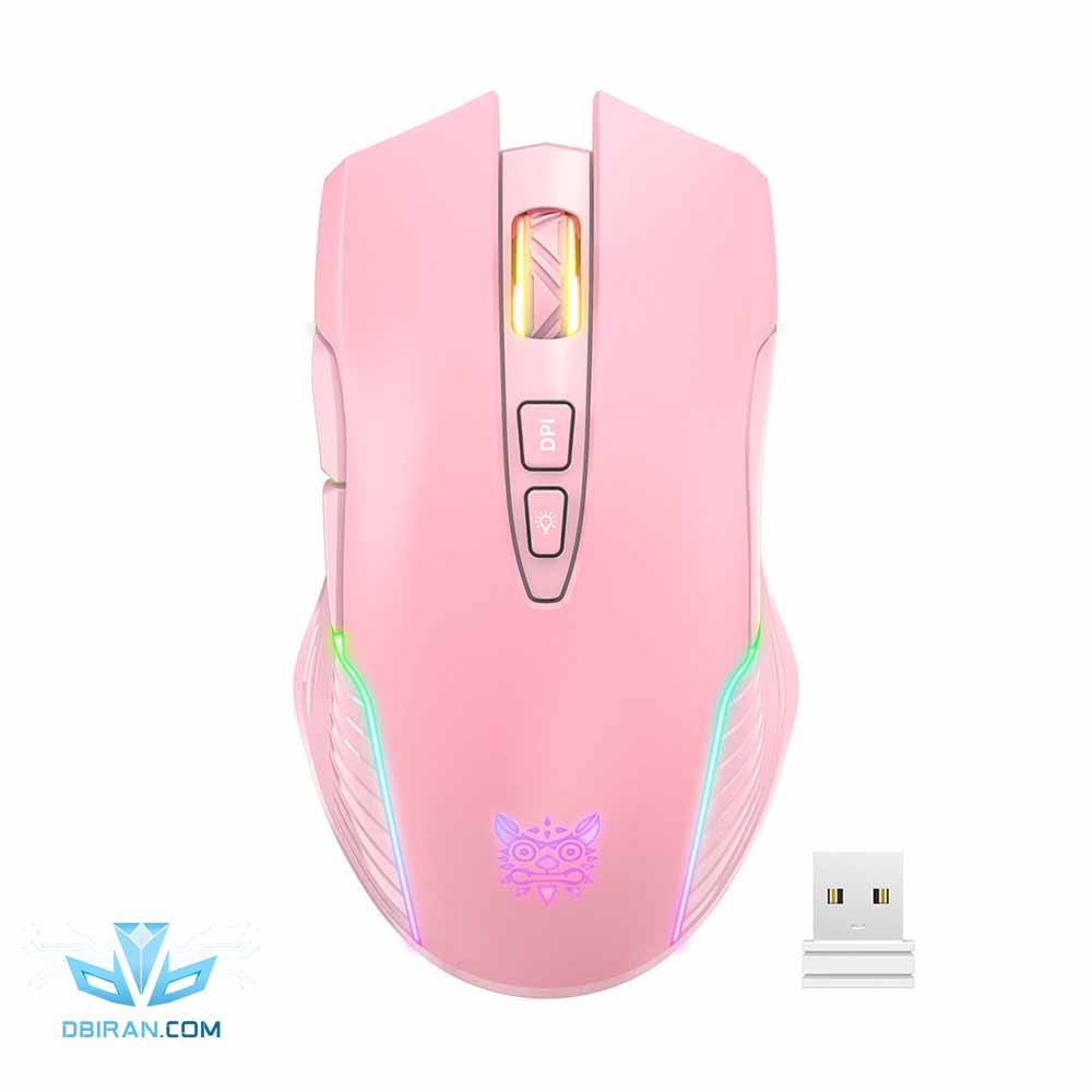 ماوس اونیکاما بی سیم رنگ صورتی Onikuma CW905 Wireless Pink