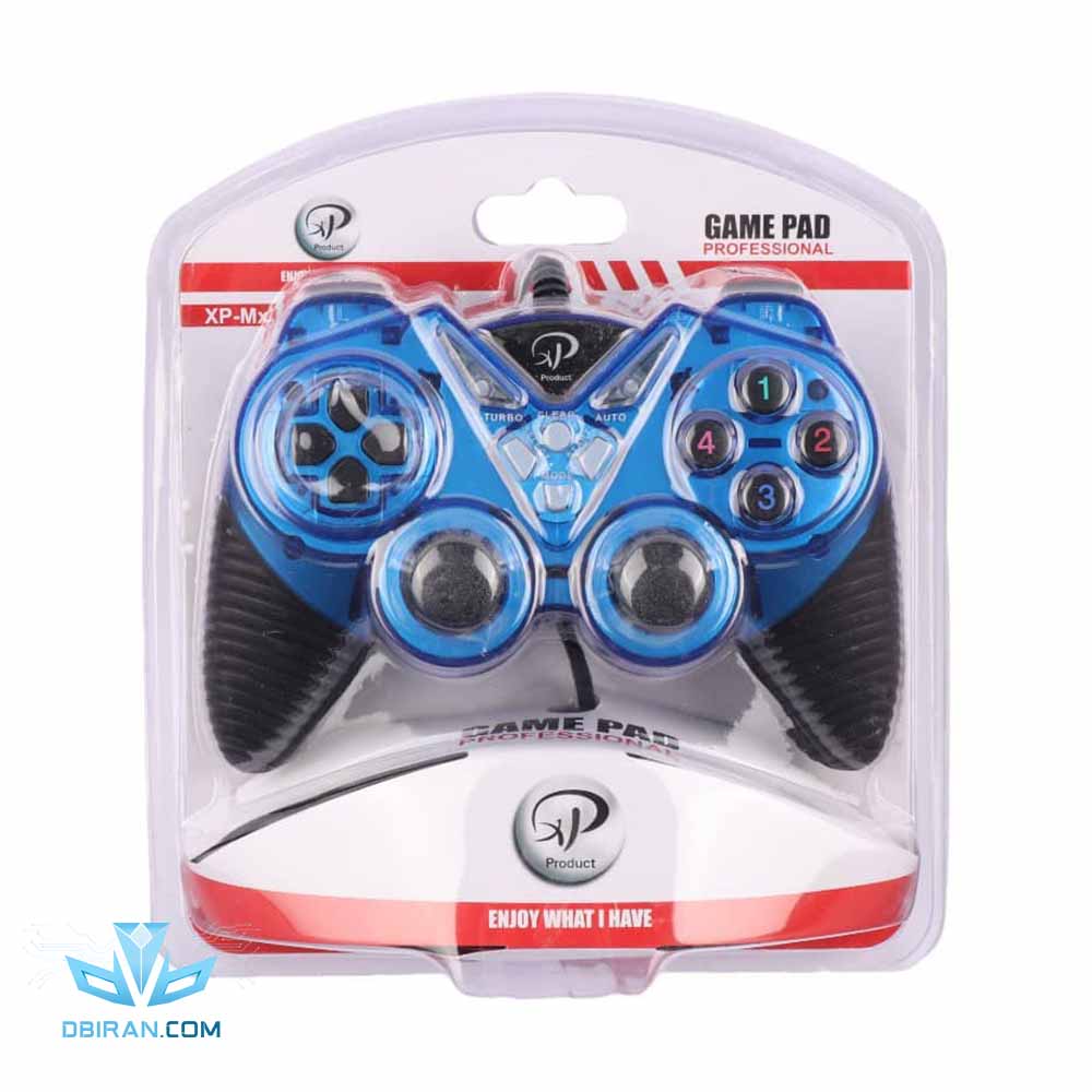 دسته بازی تکی شوکدار XP MX214M رنگ آبی
