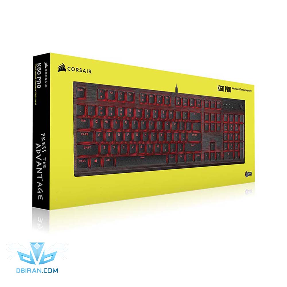 کیبورد گیمینگ باسیم کورسیر مدل K60 Pro Red LED