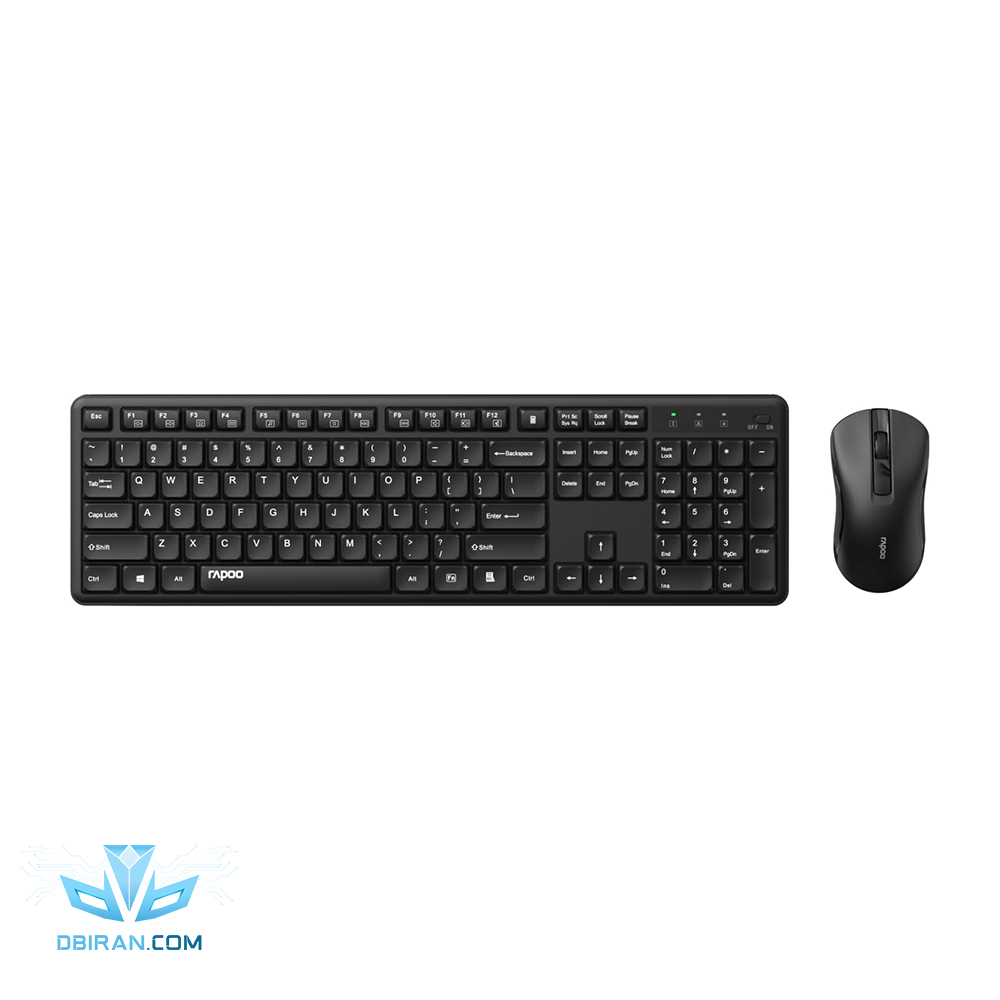 کیبورد و ماوس بی سیم رپو مدل X2100 بیصدا