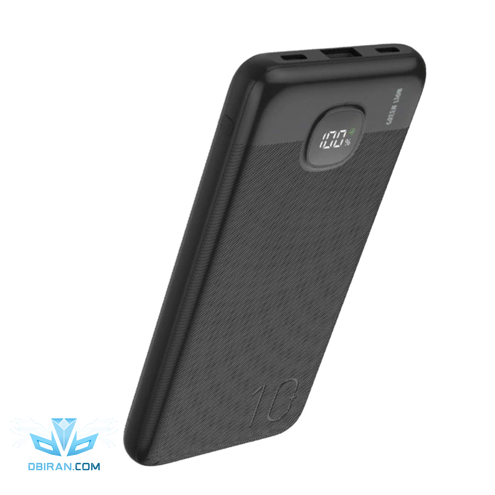پاوربانک گرین لاین مشکی مدل Ultra Compact ظرفیت 10000 میلی‌آمپر ساعت